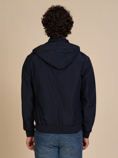 Giubbotto bomber con cappuccio|Colore:Blu