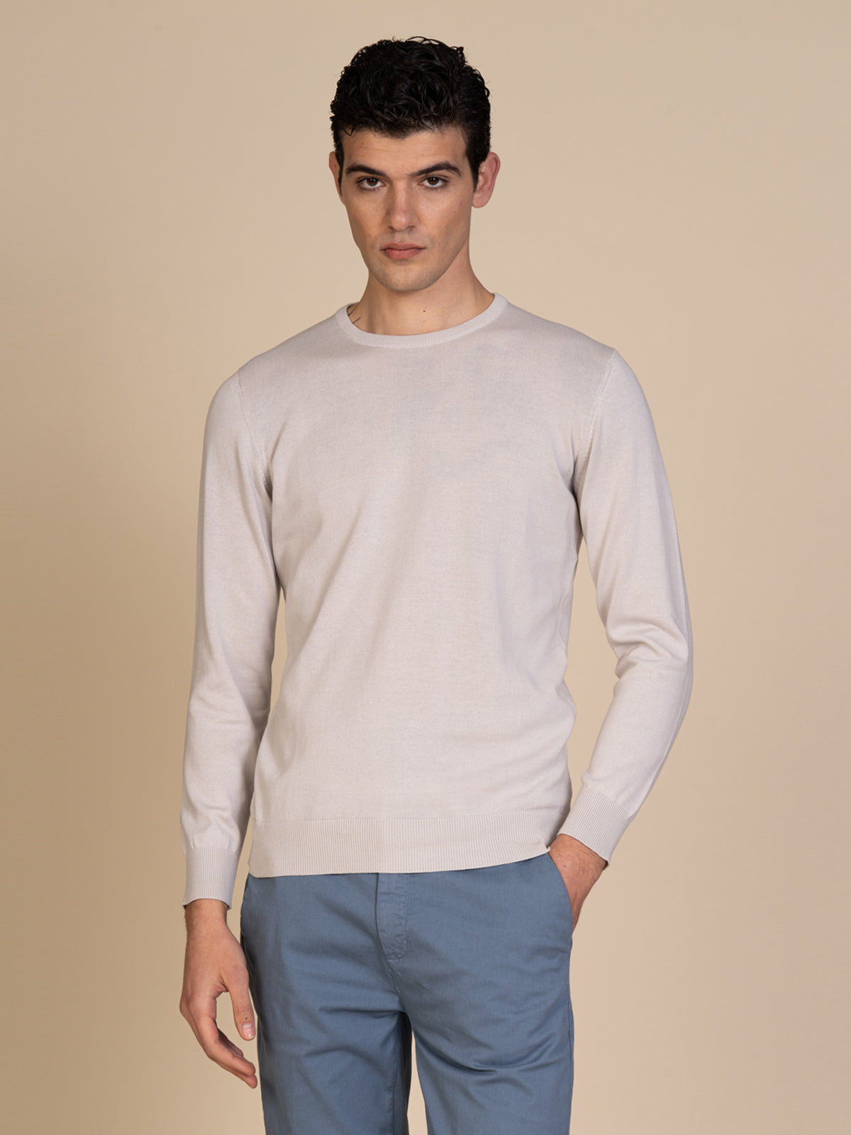 Maglia basic girocollo |Colore:Ghiaccio
