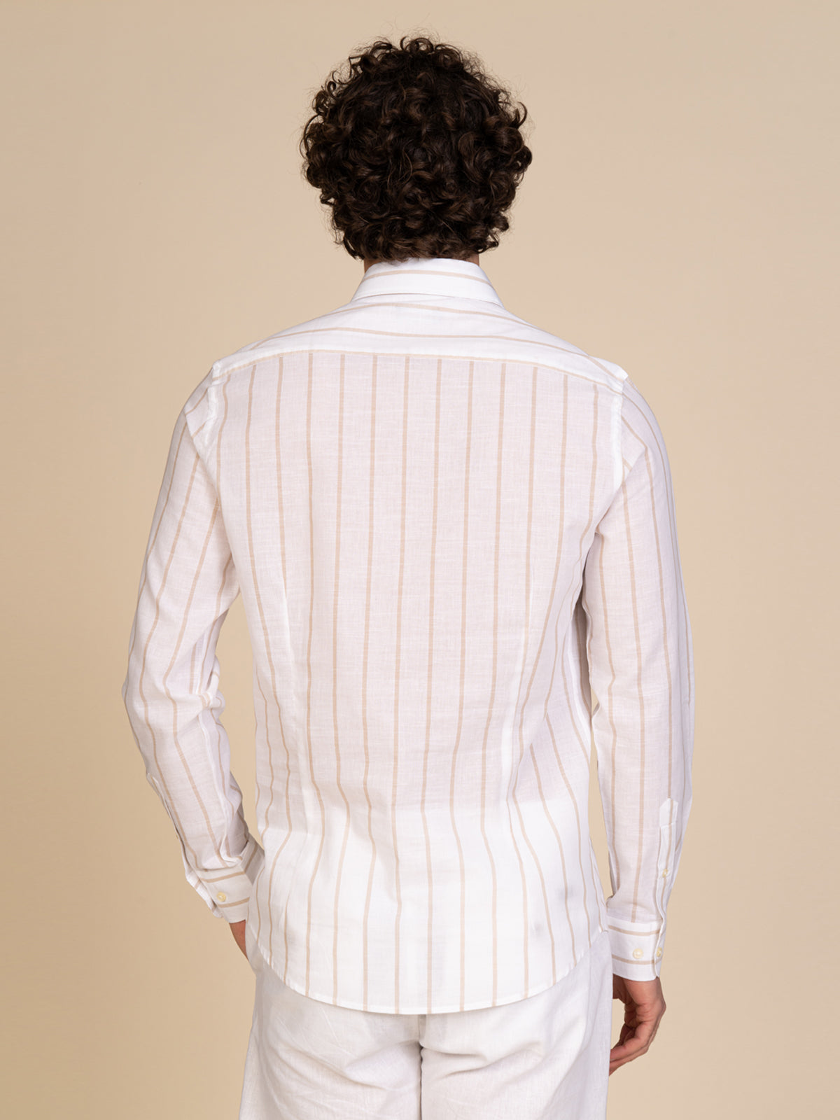 Camica a righe|Colore:Beige