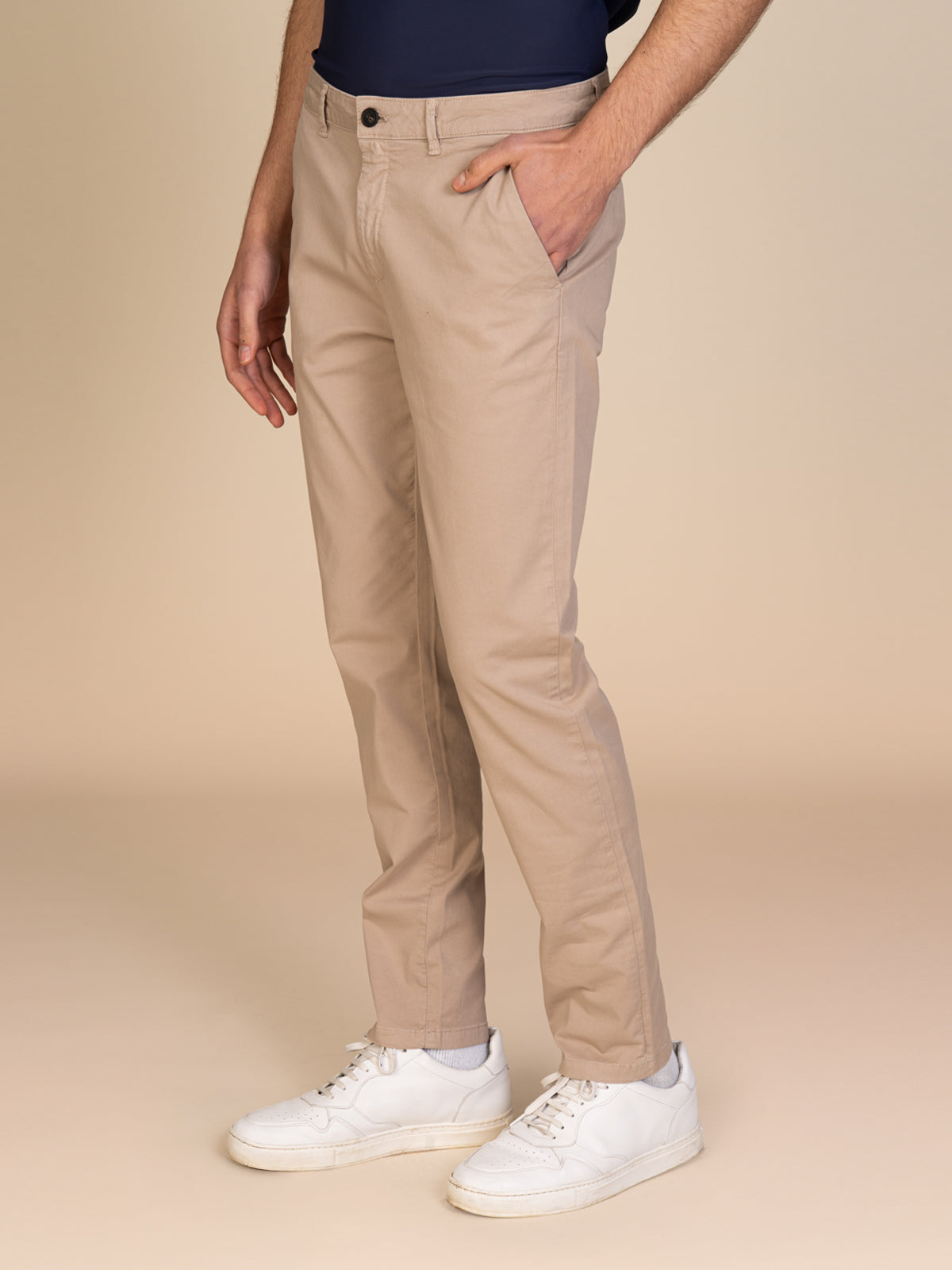 Pantaloni gabardina tasca America|Colore:Beige