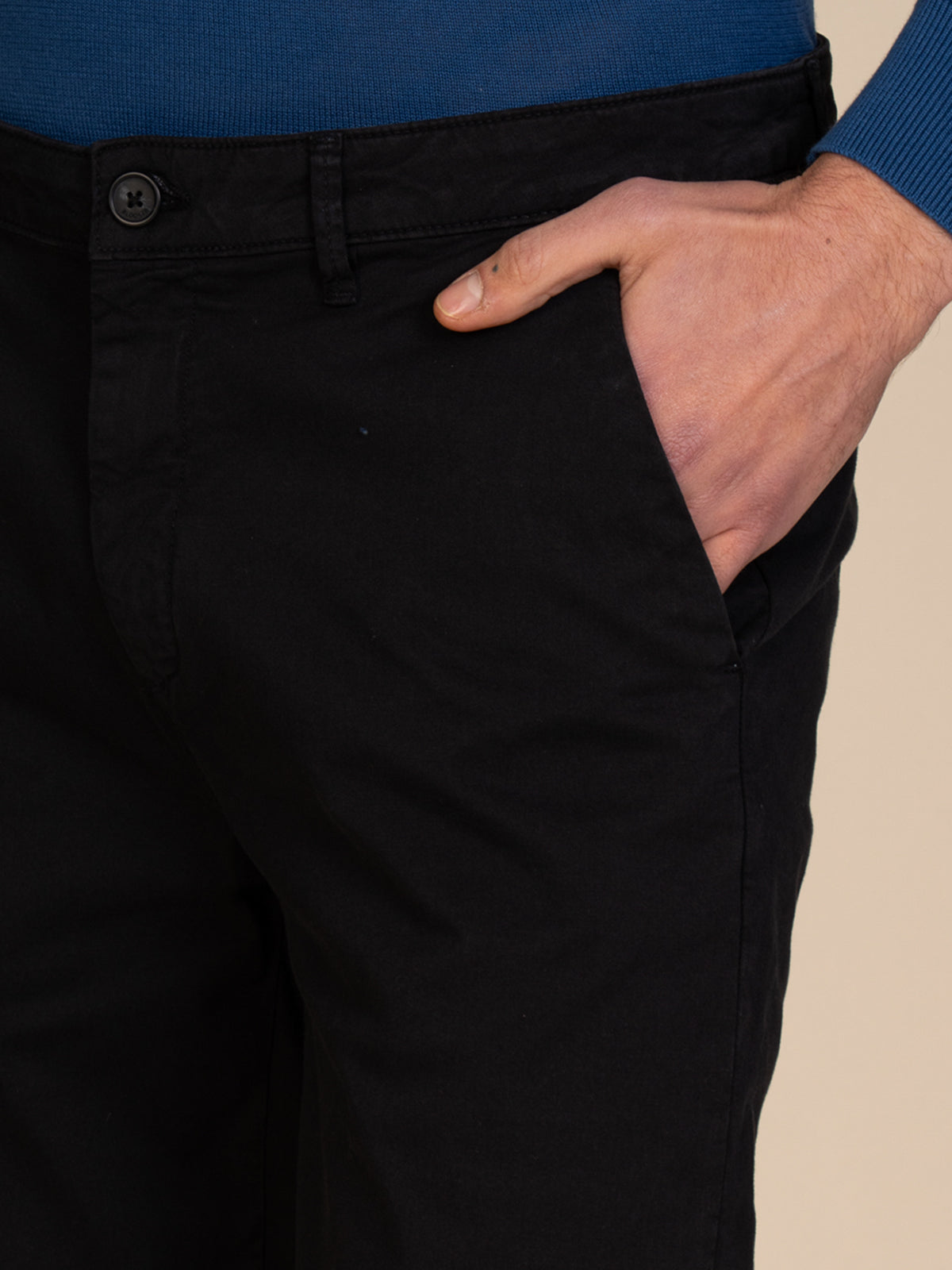 Pantaloni gabardina tasca America|Colore:Nero