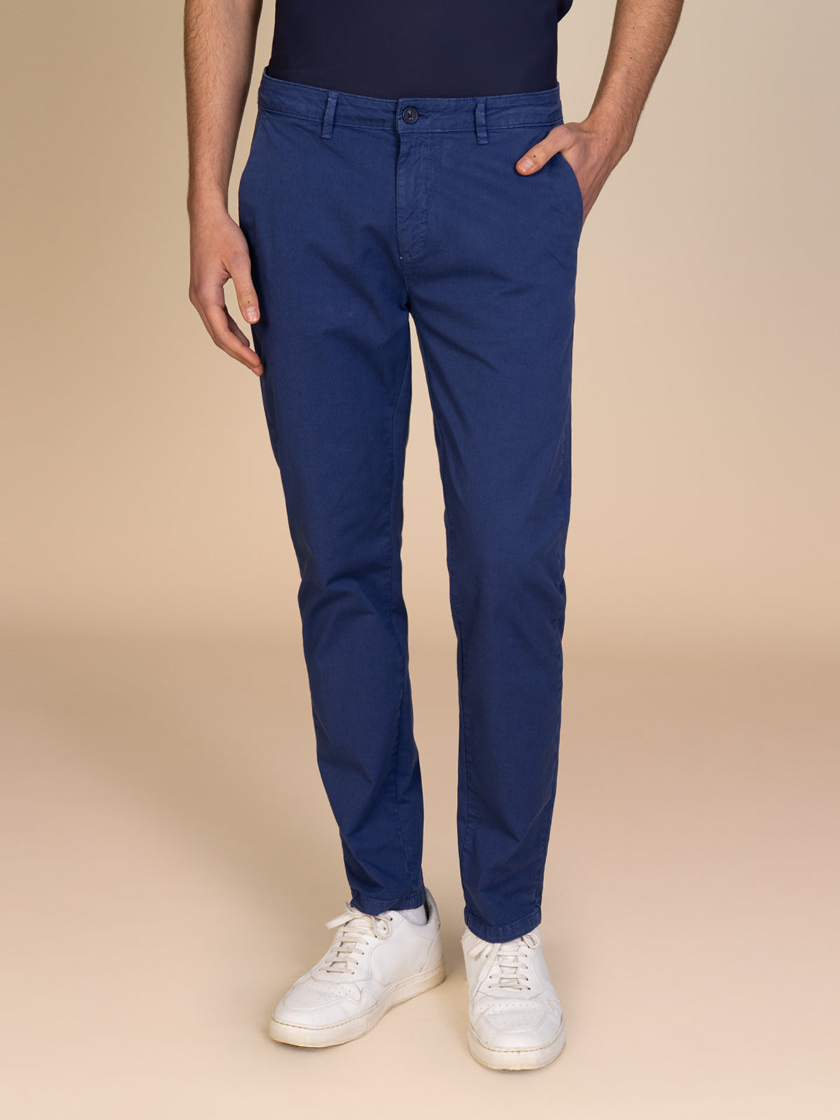 Pantaloni gabardina tasca America|Colore:Royal
