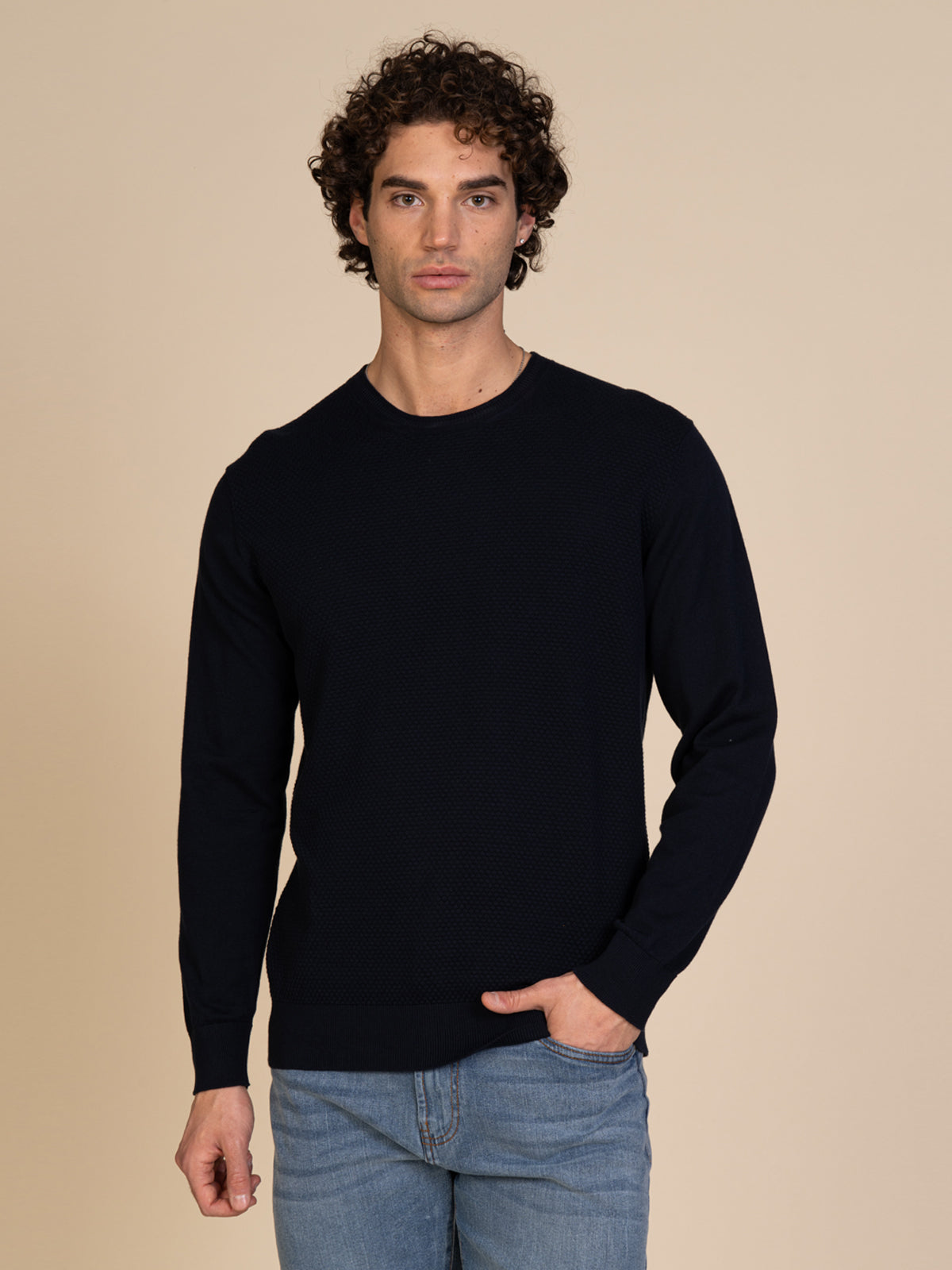 Maglia girocollo |Colore:Blu