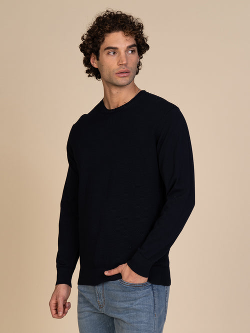 Maglia girocollo |Colore:Blu