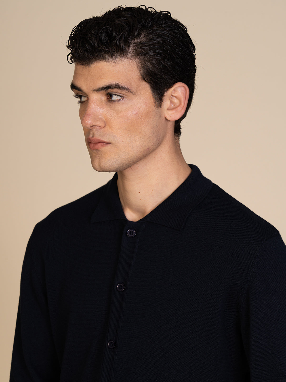 Maglia cardigan in cotone|Colore:Blu