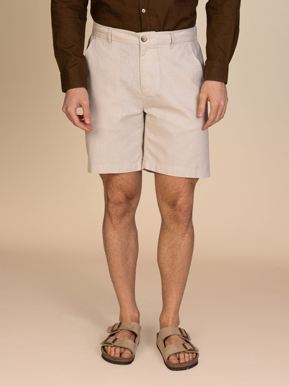 Bermuda misto lino|Colore:Beige