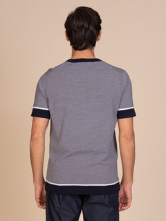 Maglia girocollo a righe |Colore:Blu