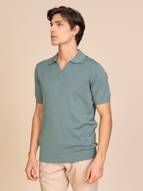 Polo maglia collo derby|Colore:Salvia