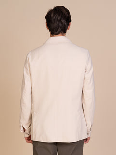 Giacca lino e cotone con tasconi|Colore:Beige
