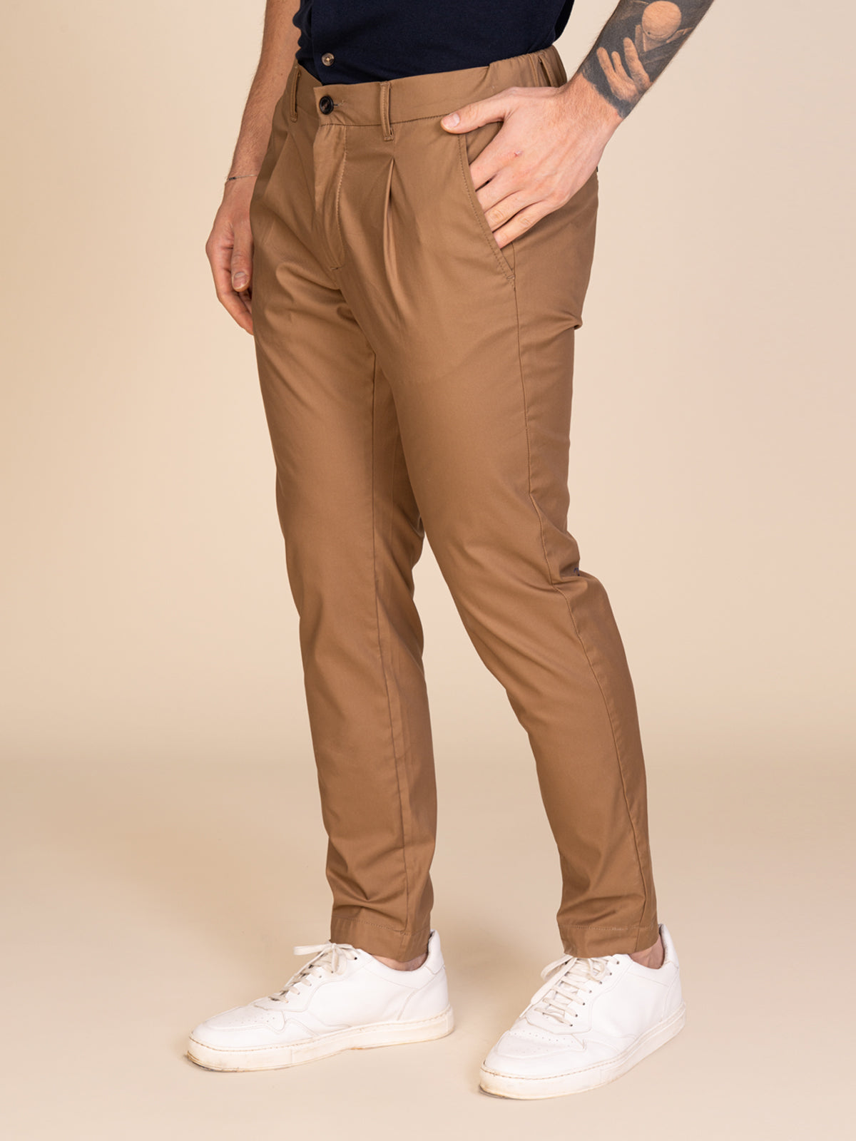 Pantaloni chino stretch|Colore:Beige