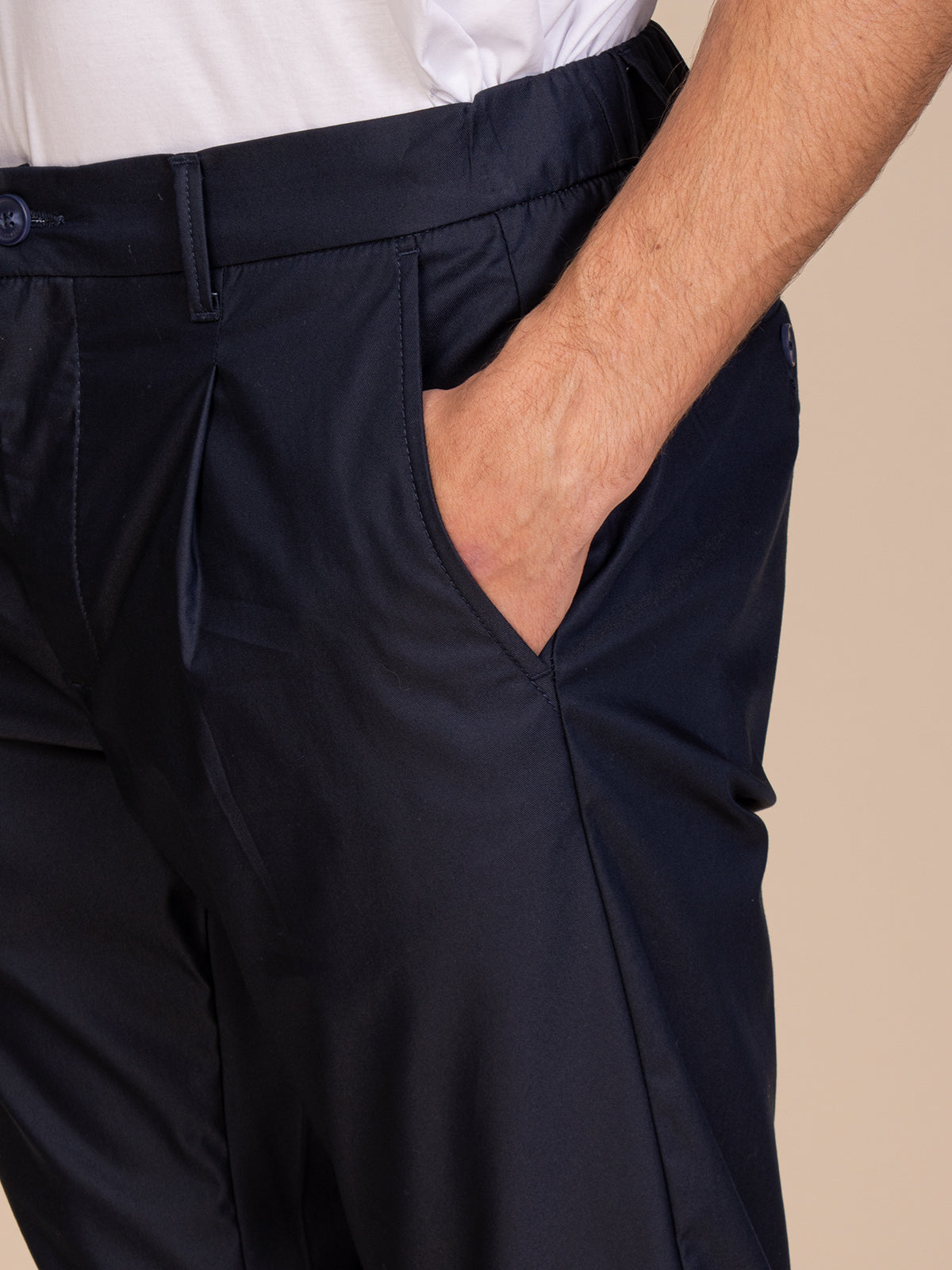 Pantaloni chino stretch|Colore:Navy