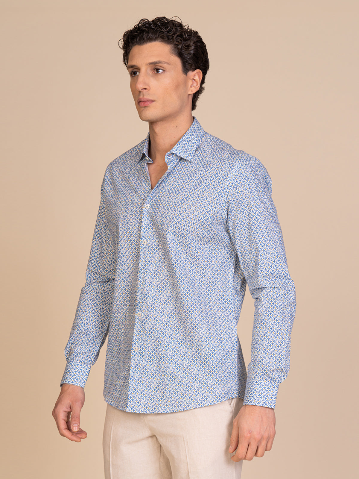 Camicia collo classico fantasia|Colore:Fantasia 1