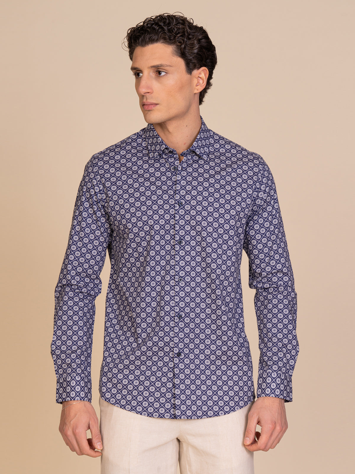 Camicia collo classico fantasia|Colore:Fantasia 2