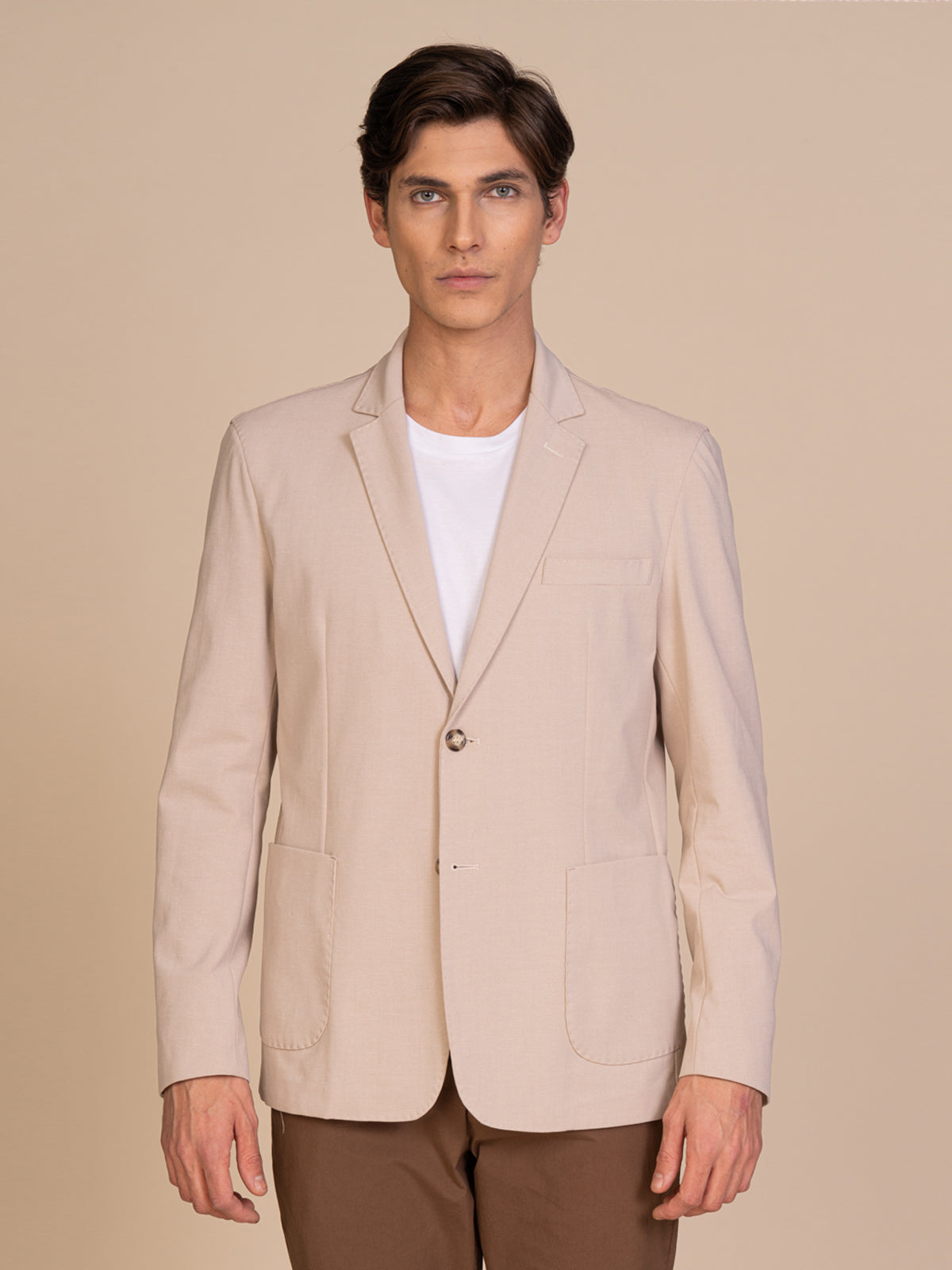 Giacca tinta unita|Colore:Beige