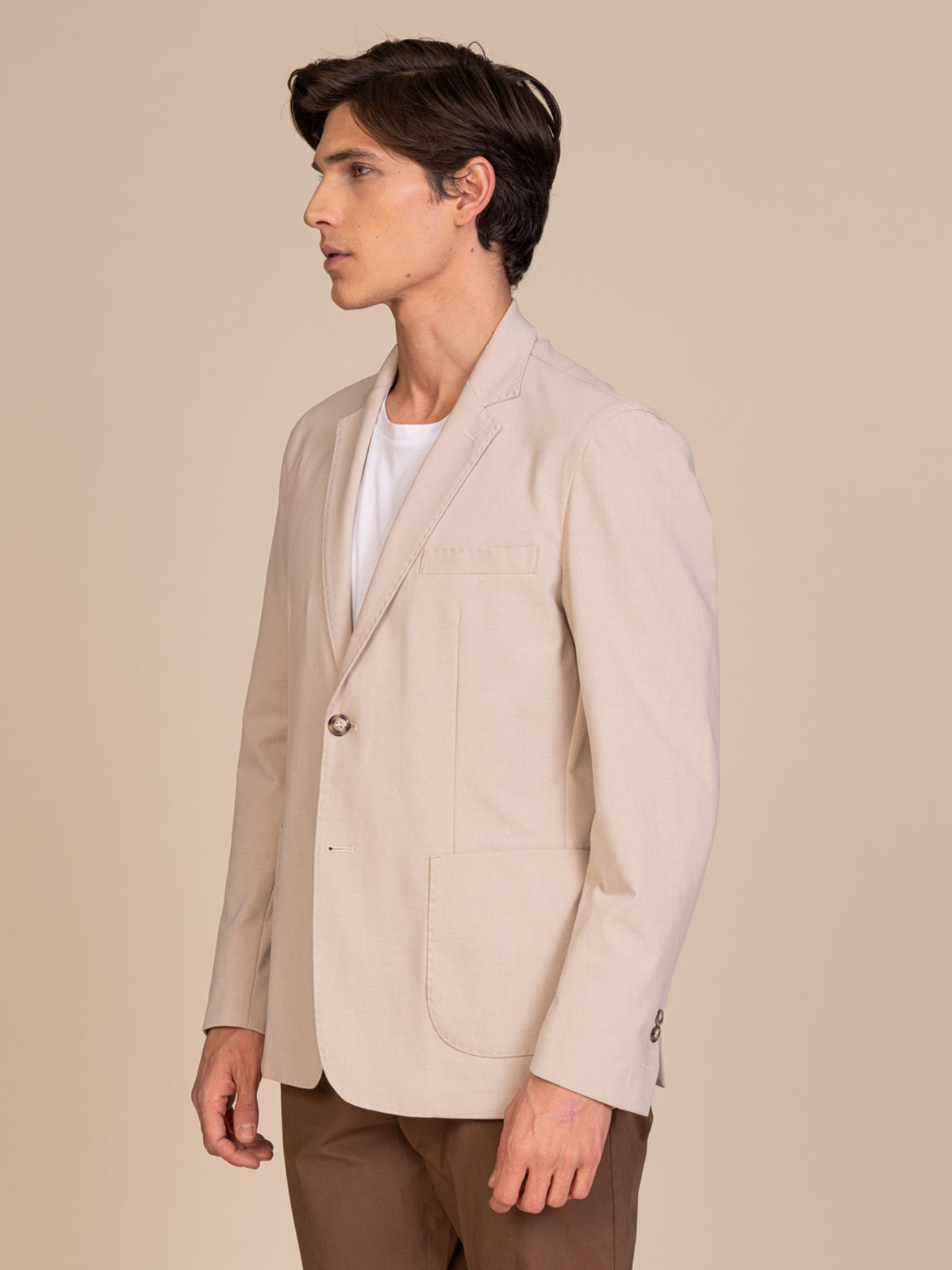 Giacca tinta unita|Colore:Beige