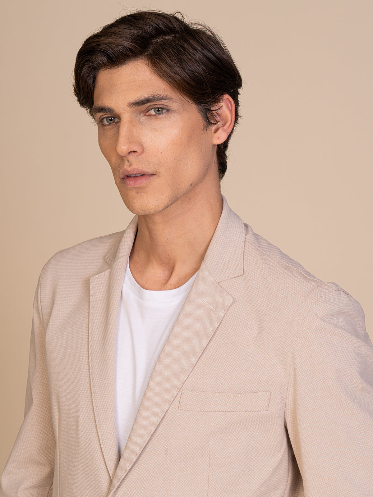 Giacca tinta unita|Colore:Beige