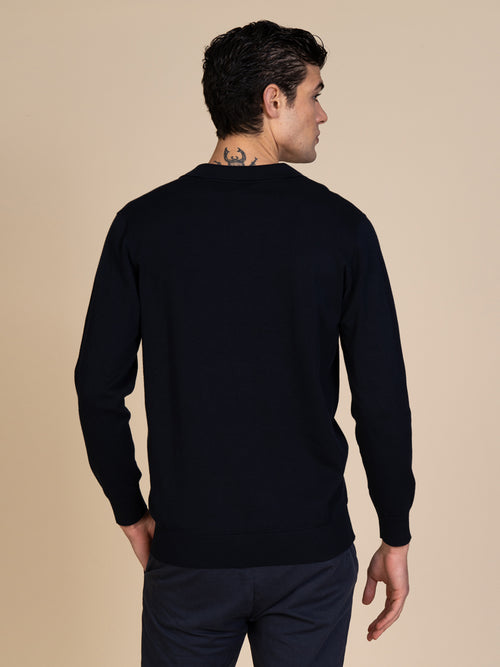 Maglia polo collo derby|Colore:Blu