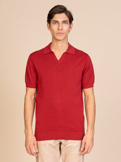 Polo maglia collo derby|Colore:Ciliegia