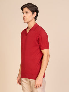 Polo maglia collo derby|Colore:Ciliegia