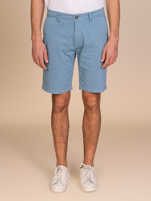 Bermuda chino armaturato|Colore:Azzurro