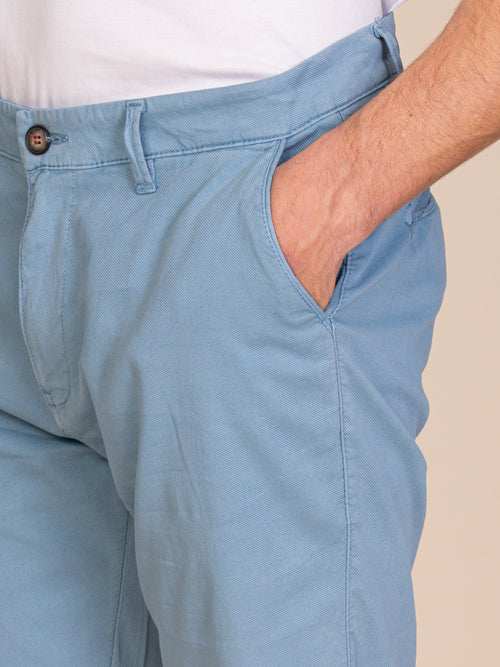 Bermuda chino armaturato|Colore:Azzurro