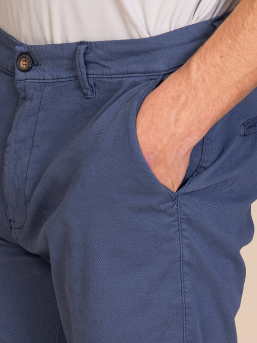 Bermuda chino armaturato|Colore:Blu