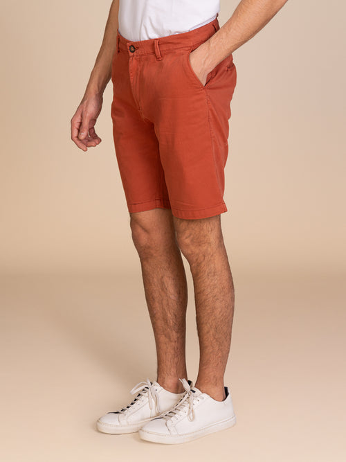 Bermuda chino armaturato|Colore:Ruggine