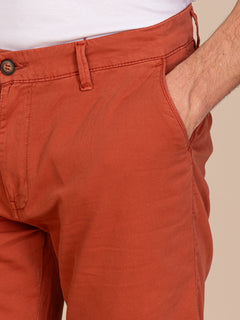 Bermuda chino armaturato|Colore:Ruggine
