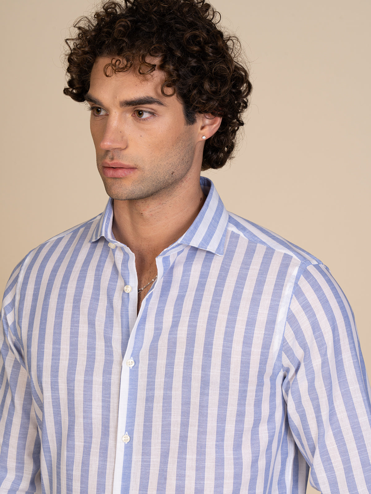 Camica a righe|Colore:Azzurro