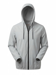 Giubbotto bomber in tessuto tecnico con cappuccio|Colore:Bianco