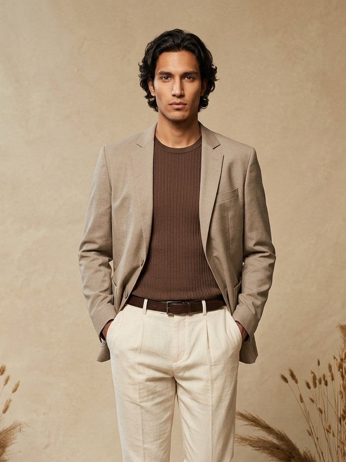 Giacca tessuto armaturato|Colore:Beige