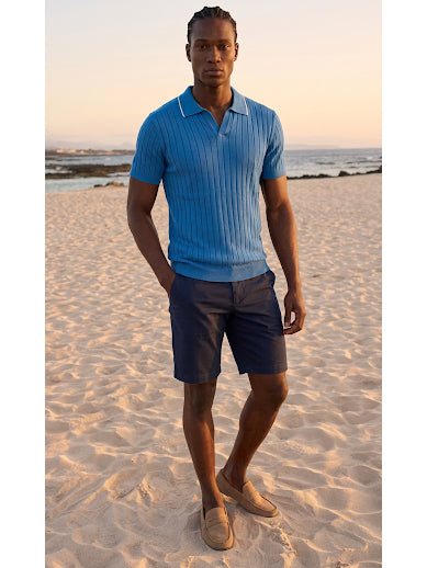Bermuda in cotone stretch|Colore:Blu