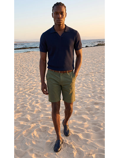 Bermuda in cotone stretch|Colore:Verde militare