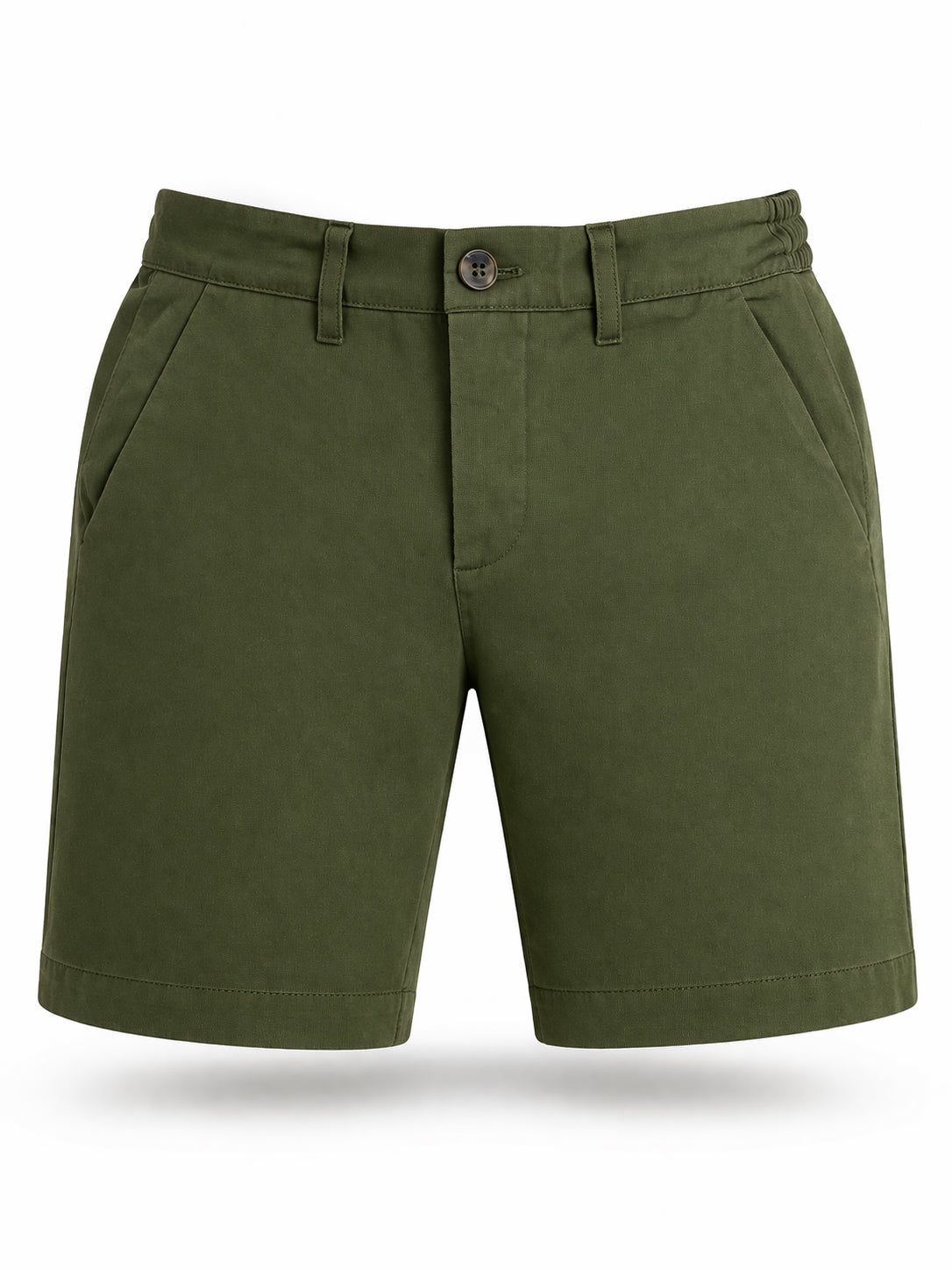 Bermuda in cotone stretch|Colore:Verde militare