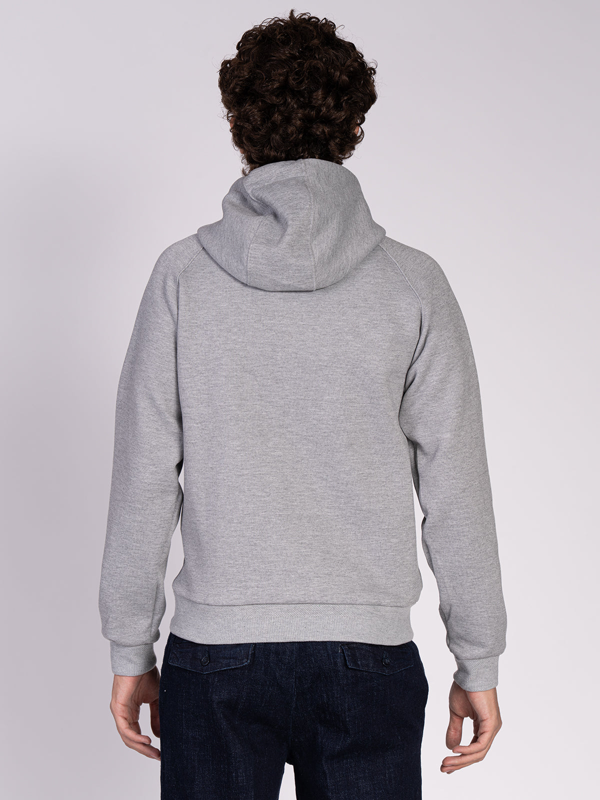 Felpa con zip|Colore:Grigio melange