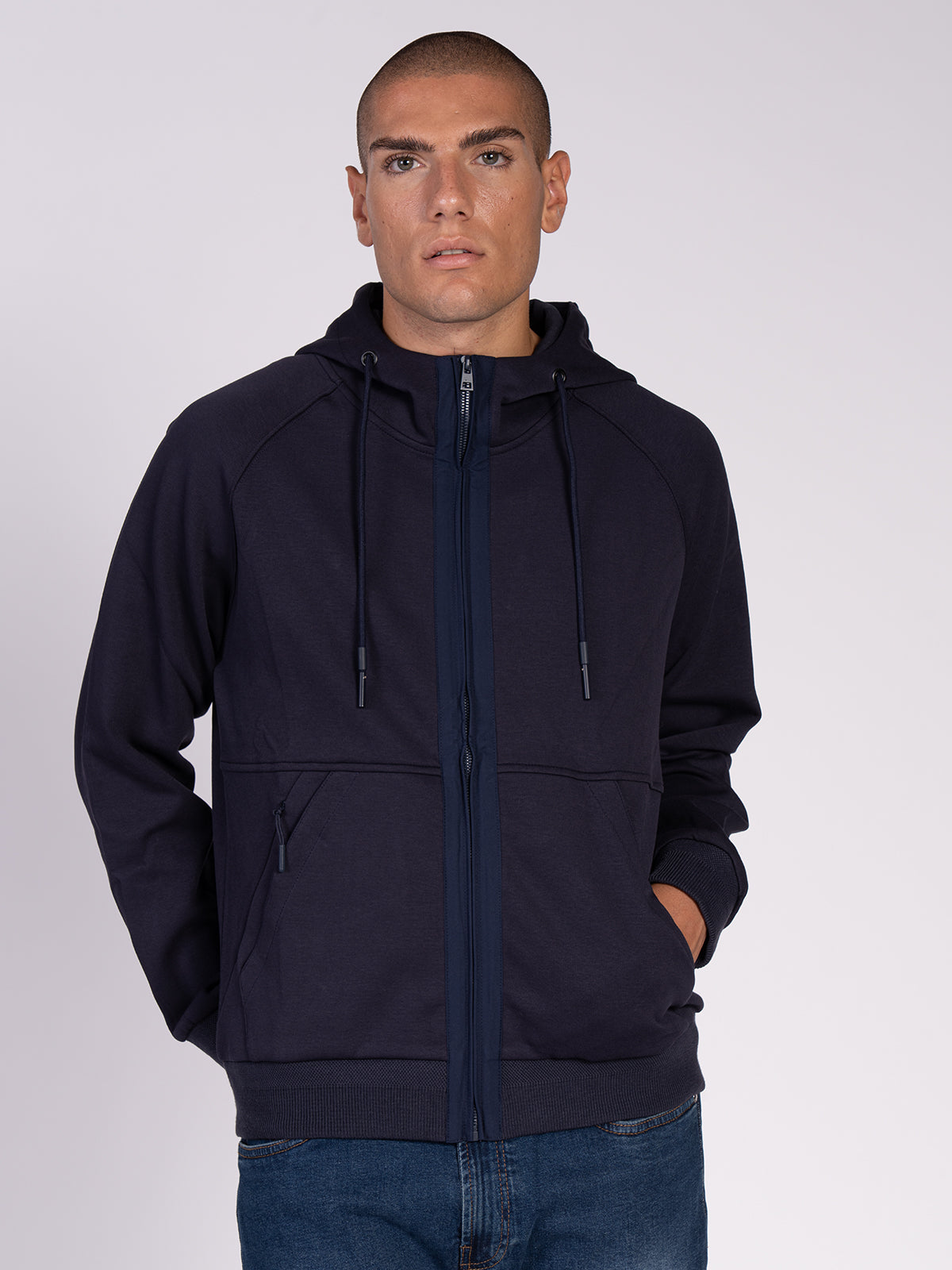 Felpa con zip|Colore:Blu