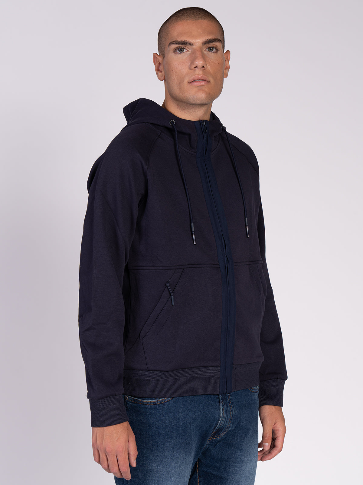 Felpa con zip|Colore:Blu