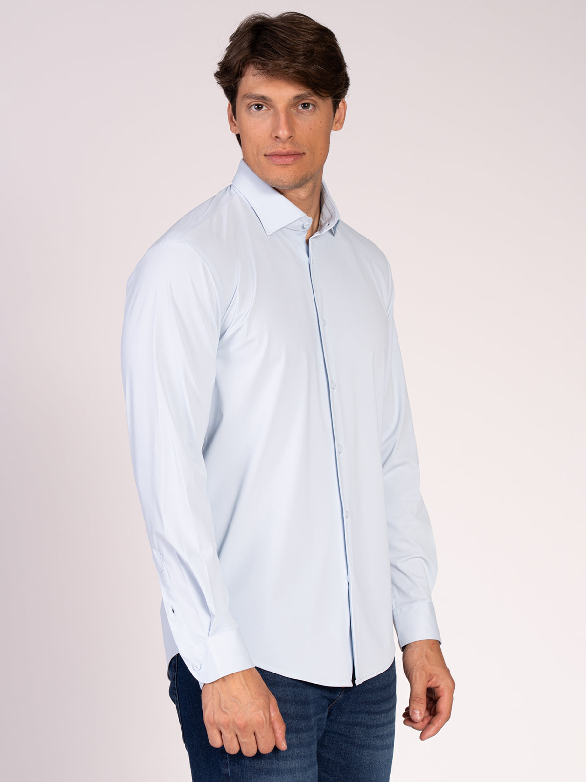 Camicia tessuto tecnico|Colore:Celeste