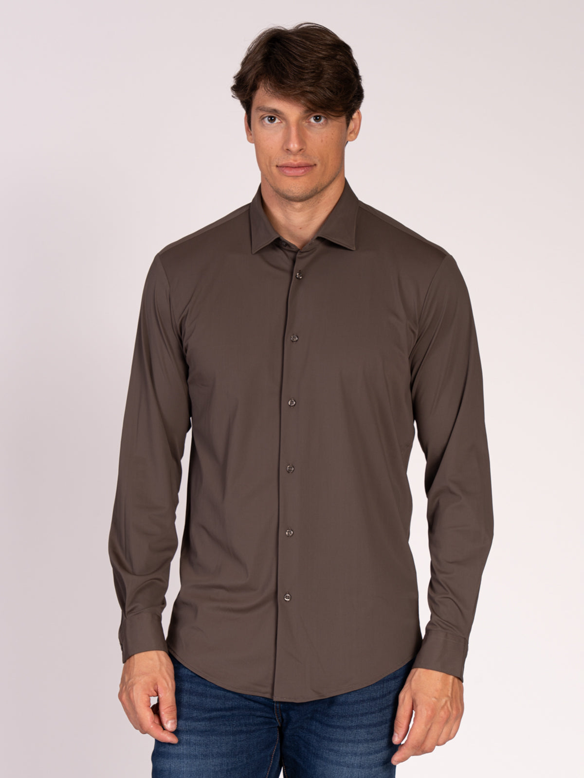 Camicia tessuto tecnico|Colore:Moro