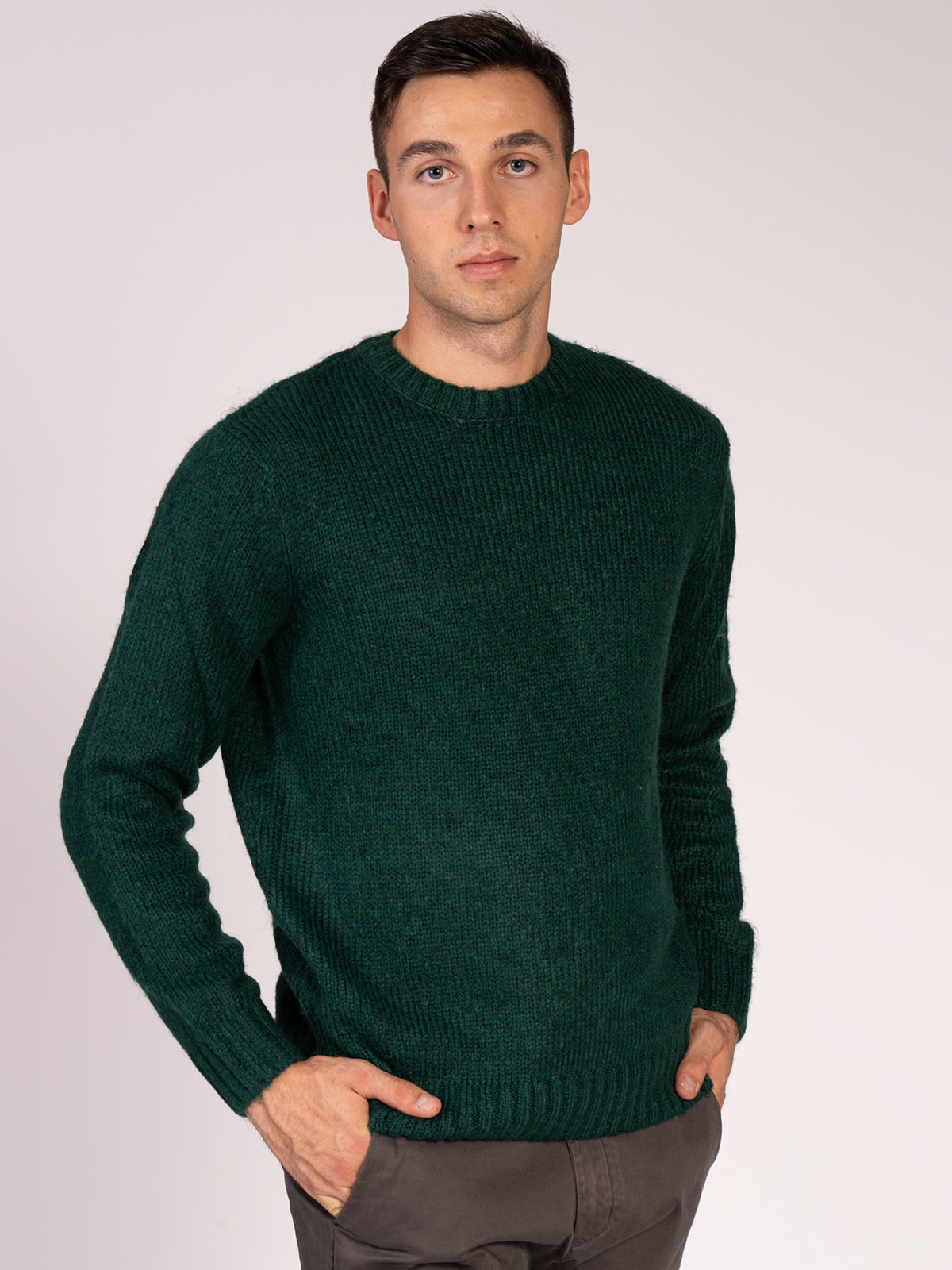 MAGLIA GIROCOLLO RASATA|Colore:Menta