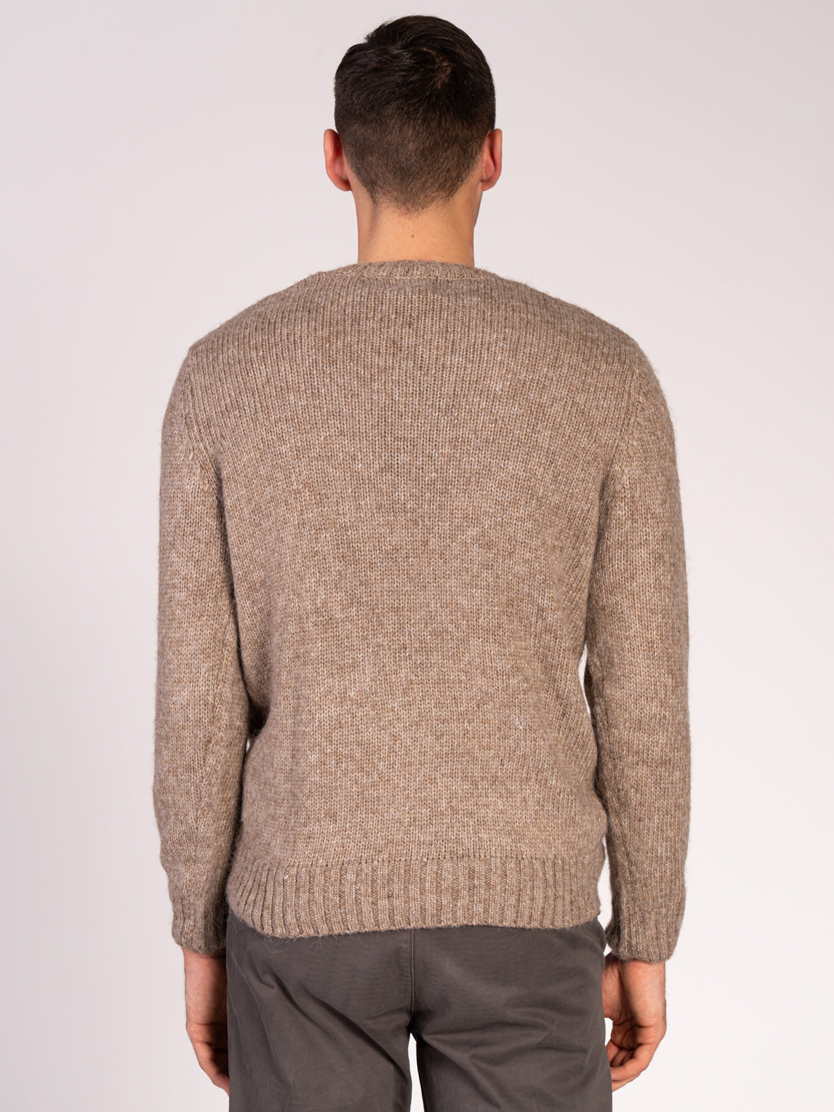 MAGLIA GIROCOLLO RASATA|Colore:Fango