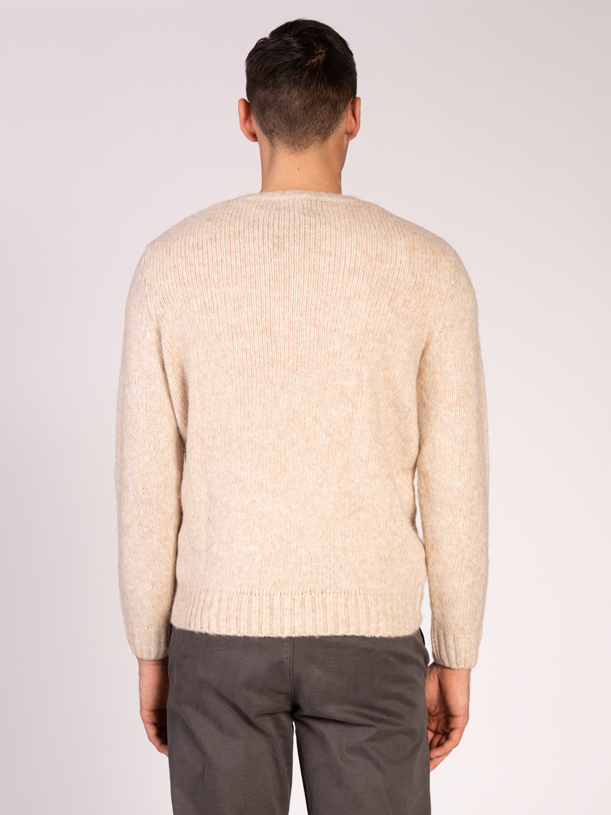 MAGLIA GIROCOLLO RASATA|Colore:Beige