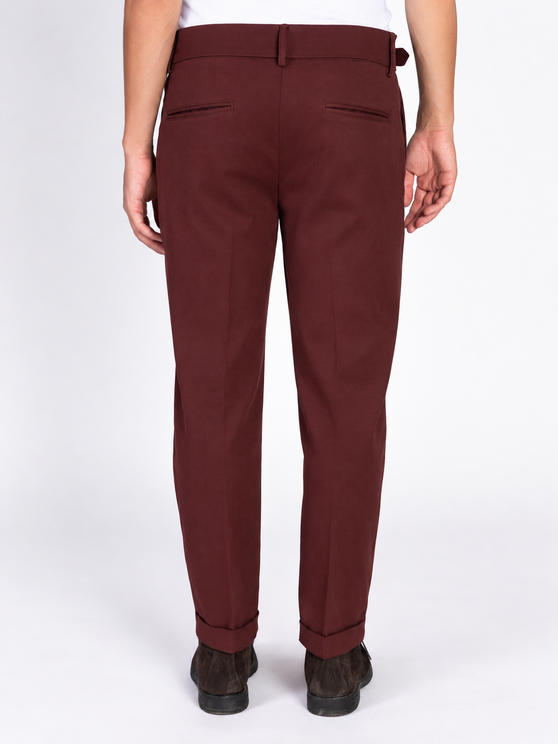 PANTALONE CON FIBBIA LATERALE|Colore:Wine