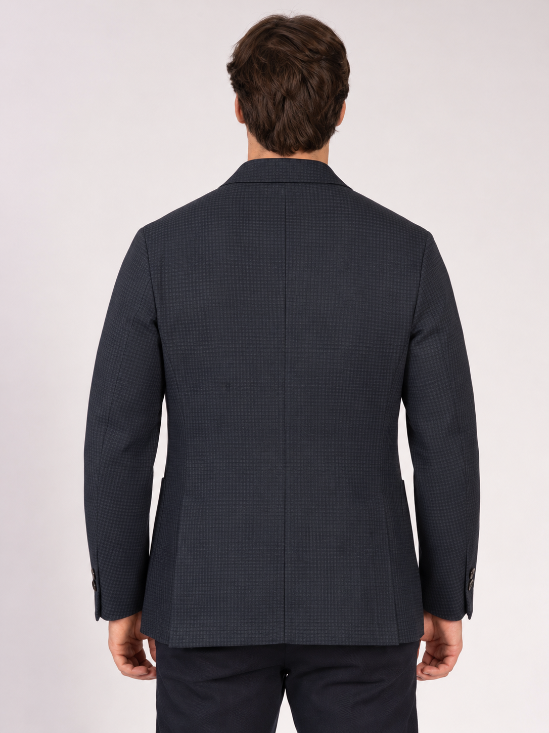 GIACCA A QUADRI|Colore:Blu