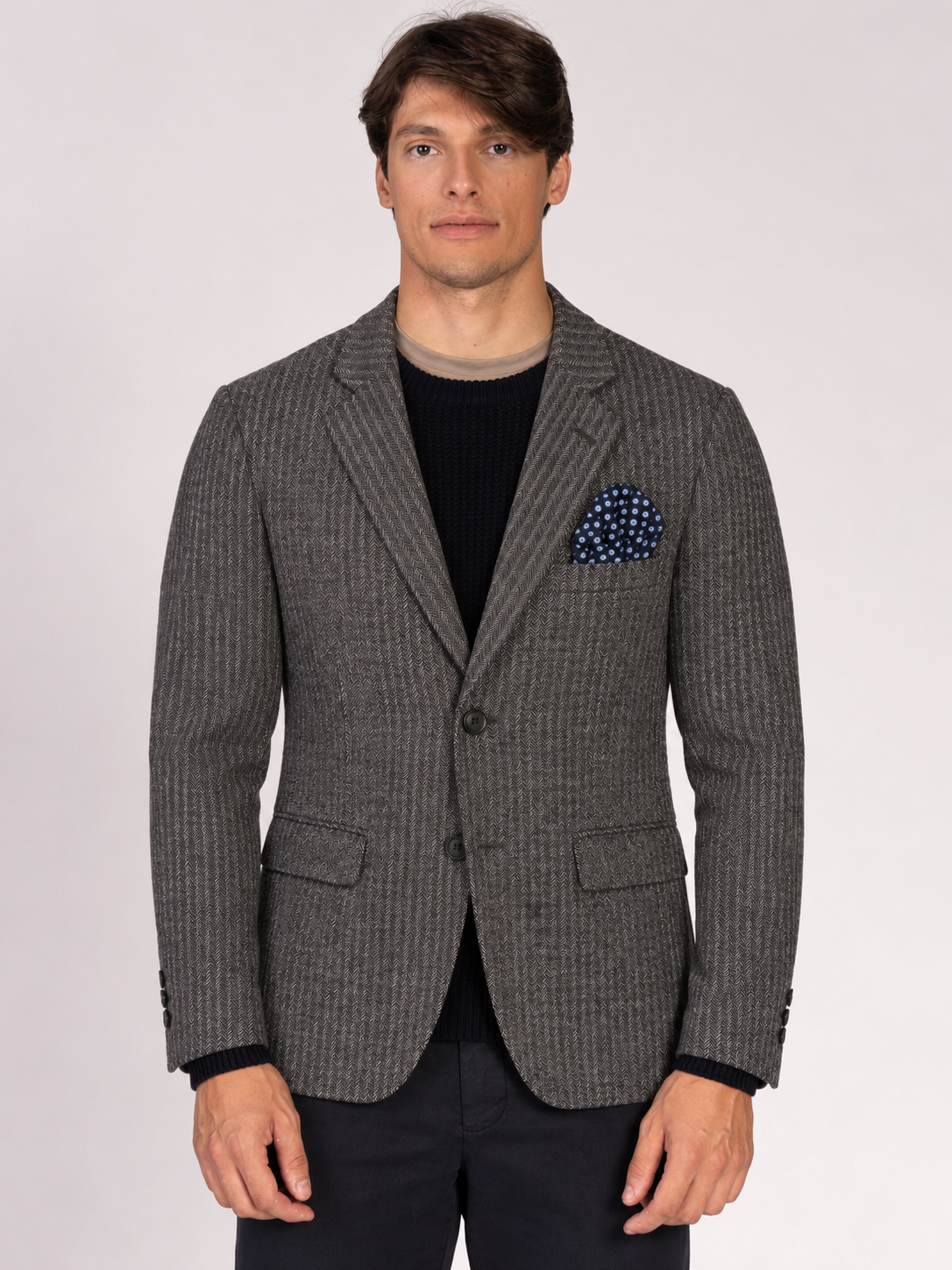 GIACCA TESSUTO SPIGATO|Colore:Bluette