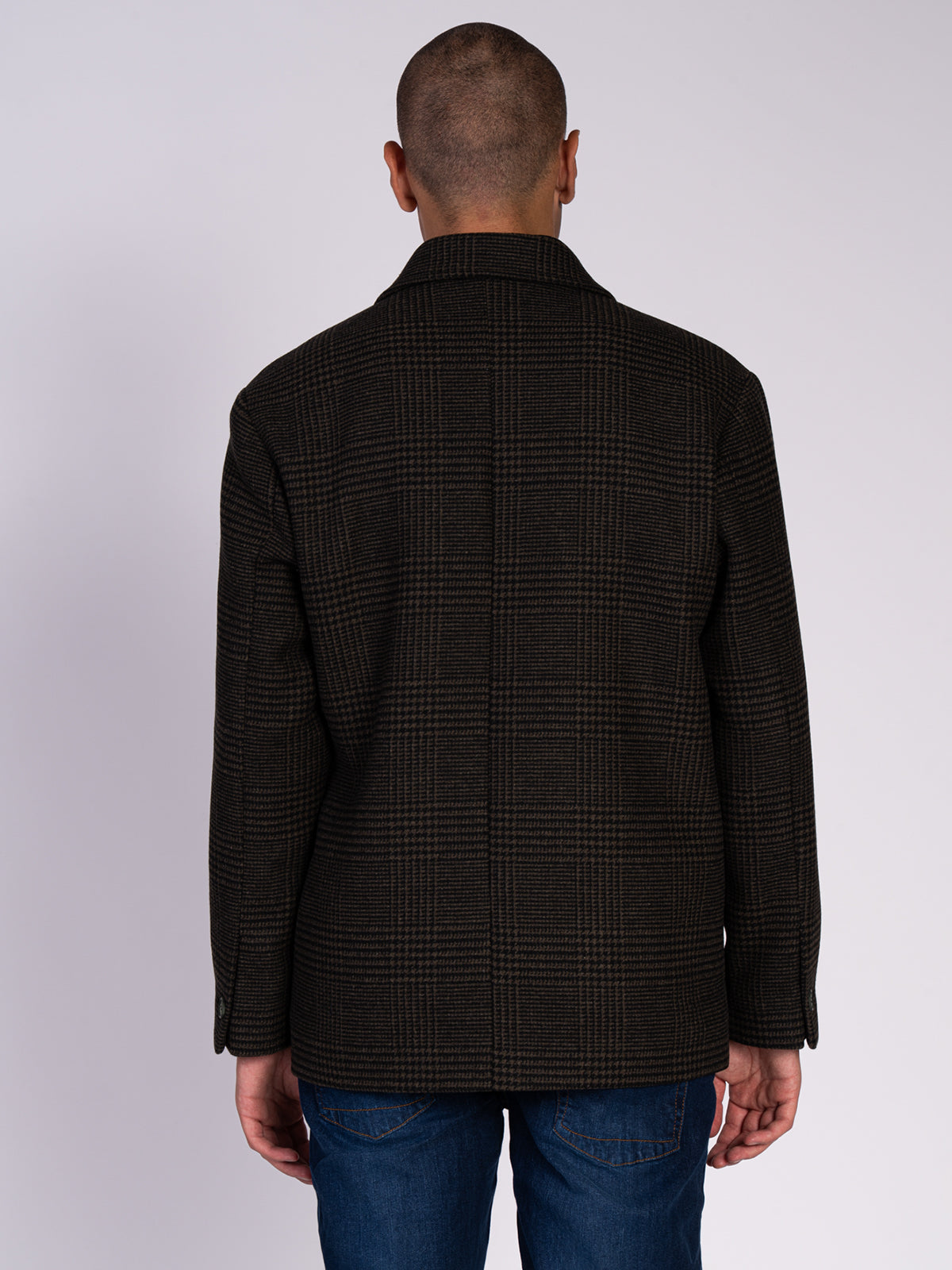 CAPPOTTO A QUADRI|Colore:Fango