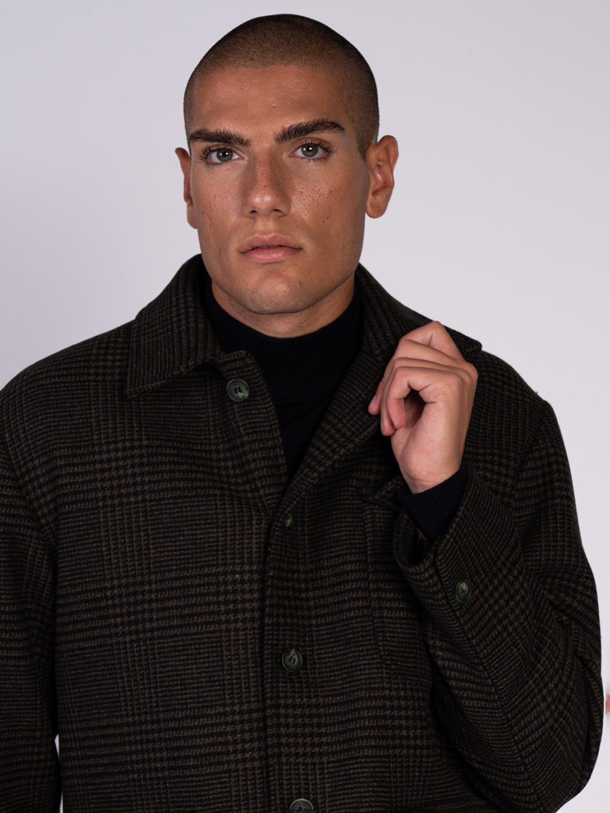 CAPPOTTO A QUADRI|Colore:Fango
