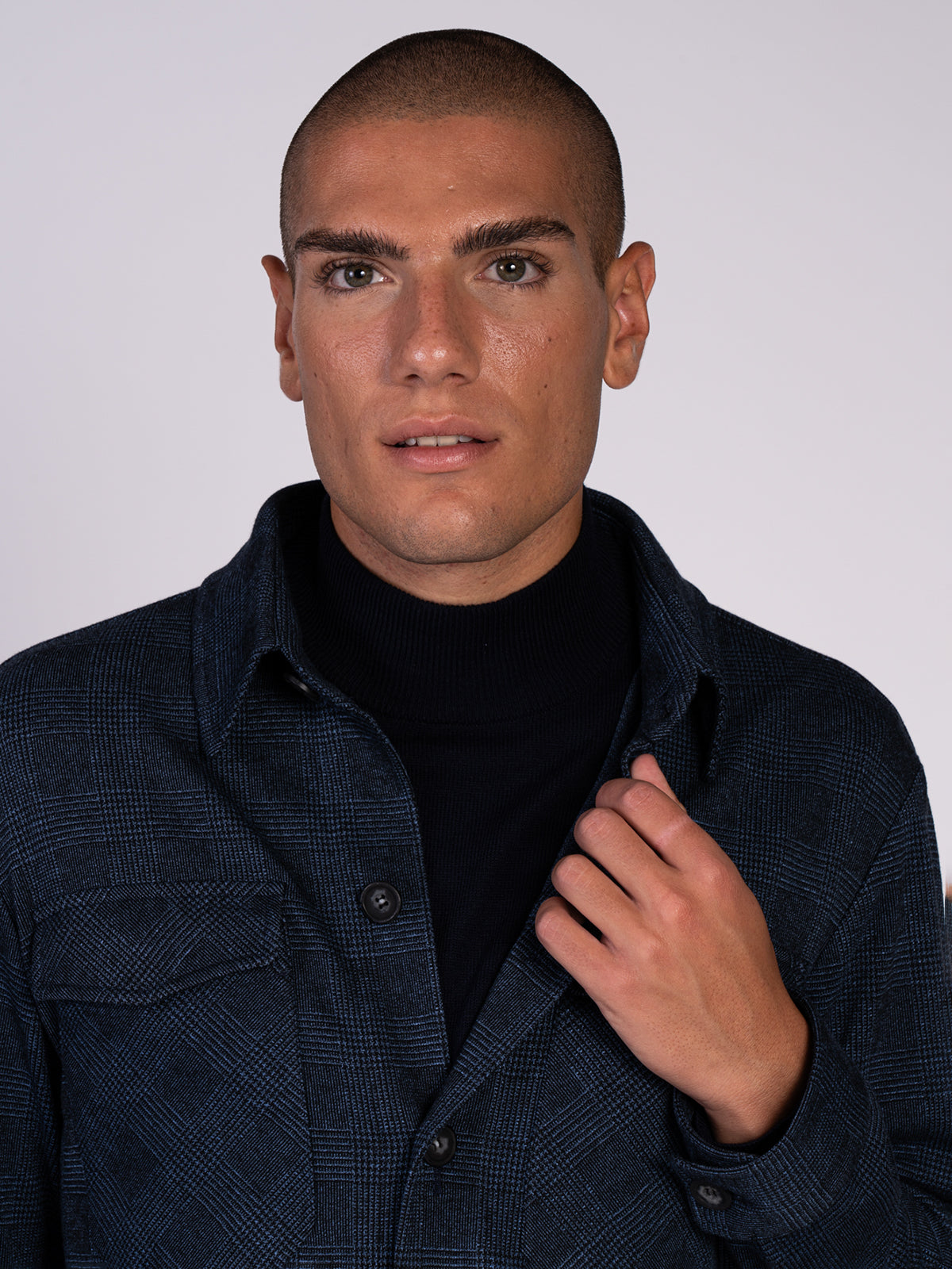OVERSHIRT A QUADRI|Colore:  cobalto