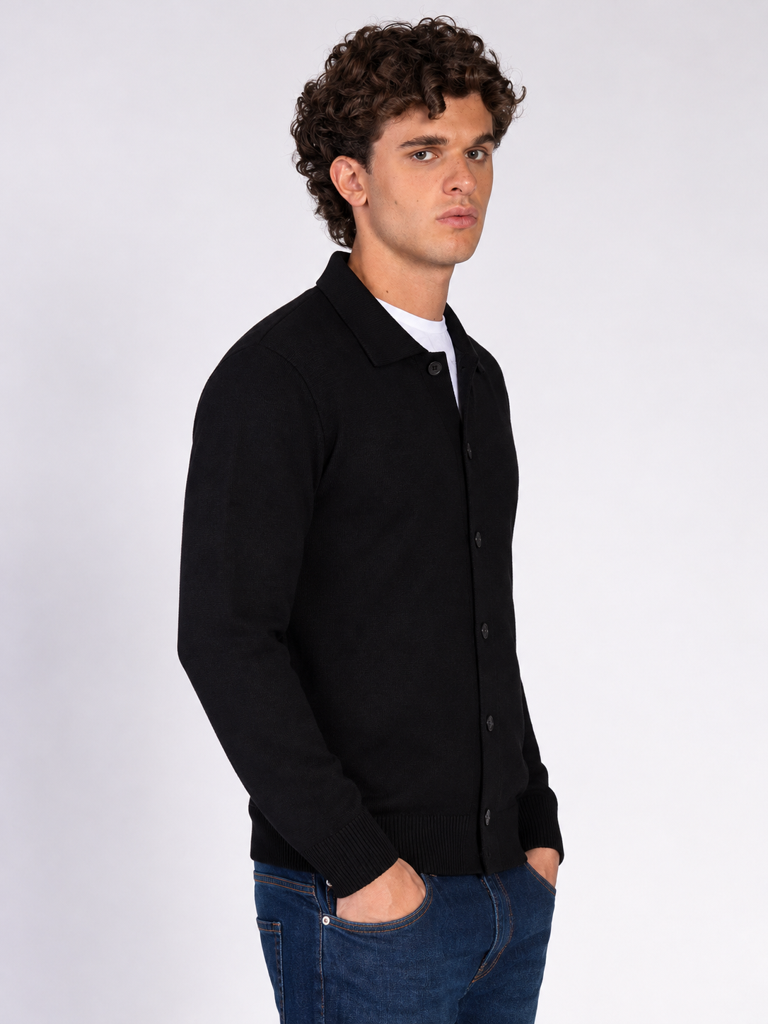 CARDIGAN CON BOTTONI|Colore:Nero