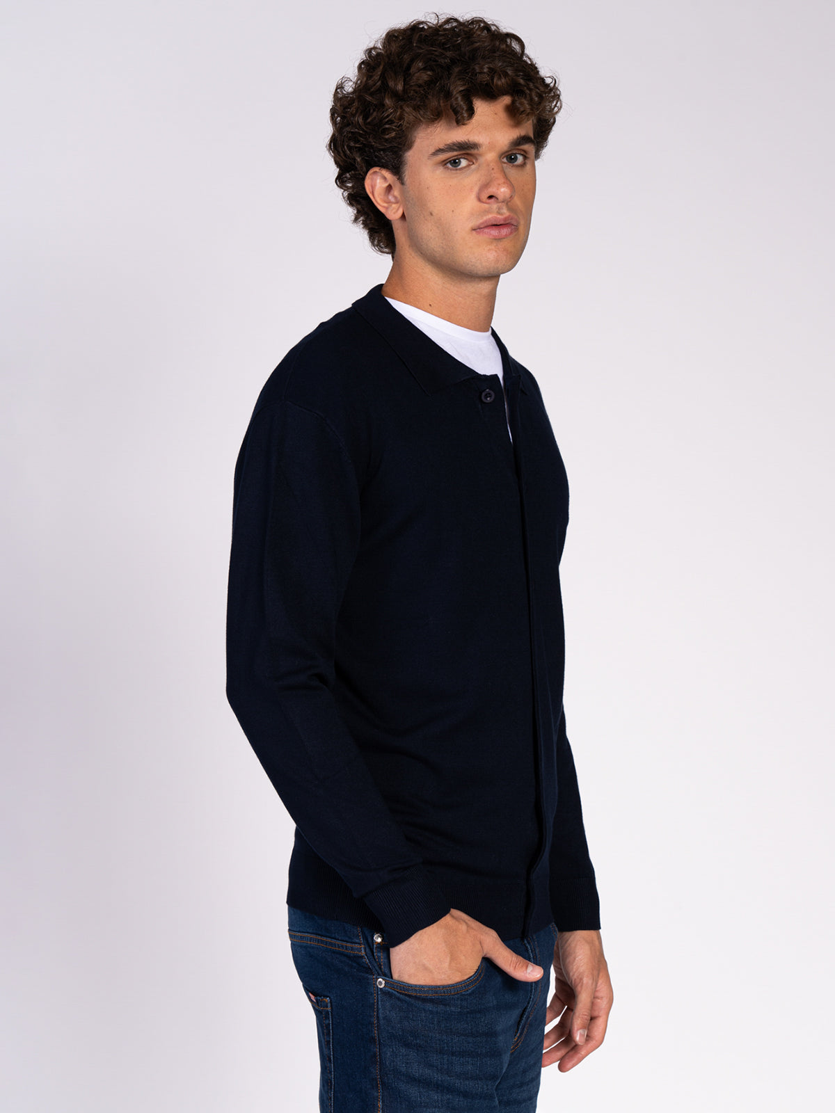 CARDIGAN CON BOTTONI|Colore:Blu